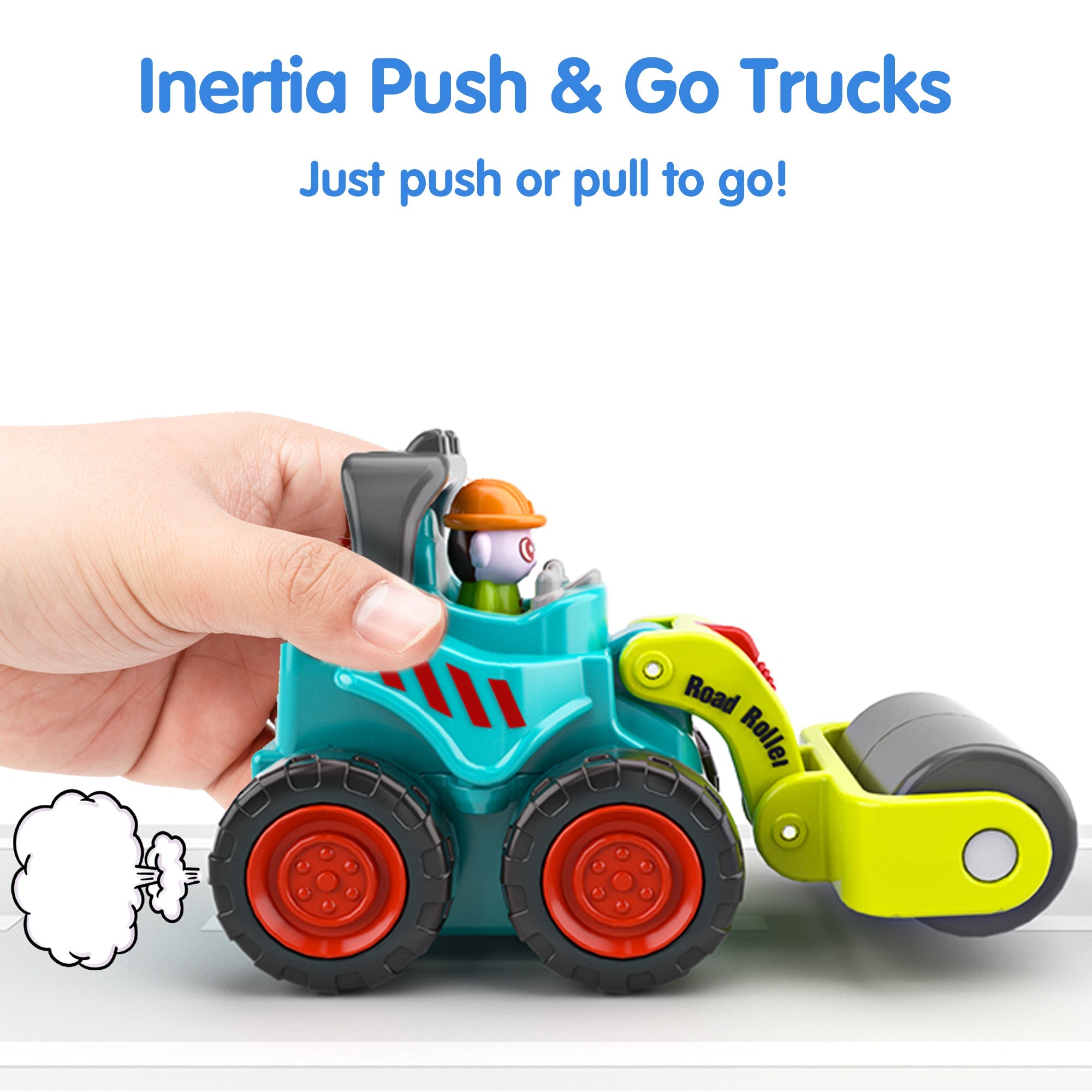 Fidtoy 6PCS Construction Vehicle Toy Set with Playmat for Kids