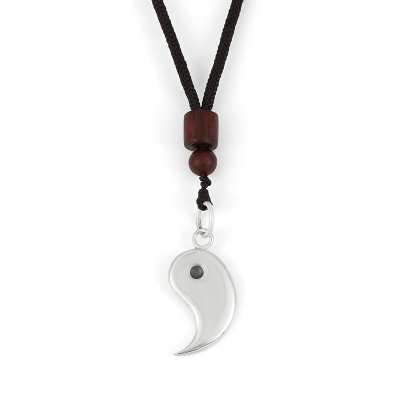 Buddha Stones 990 Sterling Silver Yin Yang Balance Harmony Necklace Pendant (Extra 30% Off | USE CODE: FS30) - Yang - image 8