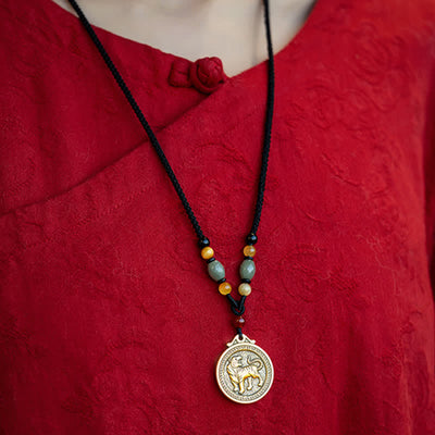 12 Chinese Zodiac Blessing Wealth Fortune Necklace Pendant Necklaces & Pendants BS 8