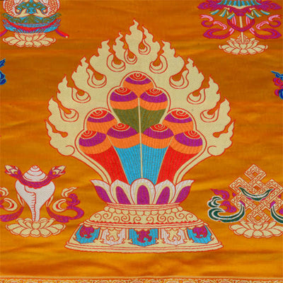 Buddha Stones Prayer Altar Mat Healing Meditation 8 Auspicious Symbols Mat Prayer Altar BS 8