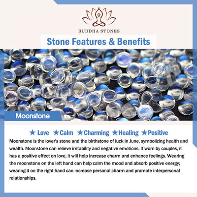 Buddha Stones 925 Sterling Silver Plated Gold Natural Moonstone PiXiu Healing Bracelet Bracelet BS 12