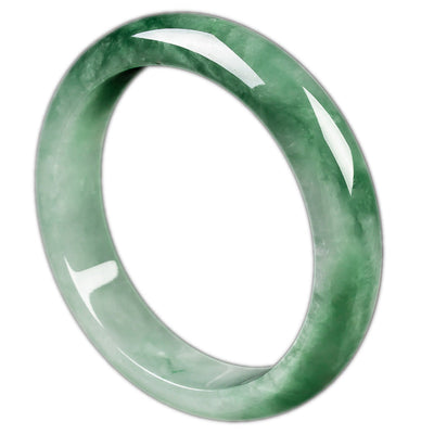 Buddha Stones Natural Jade Fortune Blessing Bangle Bracelet Bracelet BS 10
