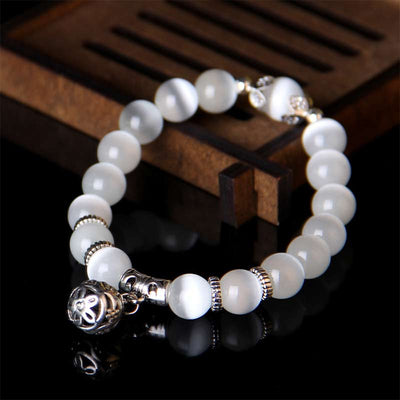 Bracelet porte-bonheur œil de chat tibétain Foviel