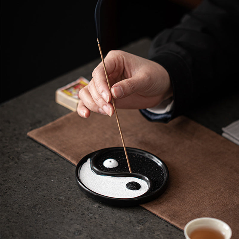 Buddha Stones Yin Yang Zen Balance Incense Holder Incense Burner BS 6