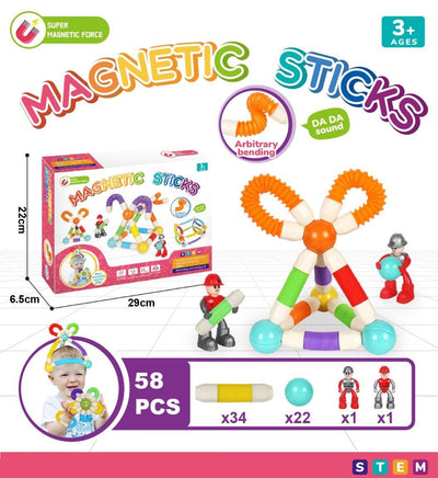 Pop Tube Magnetic Sticks Puzzle con Personaje -158