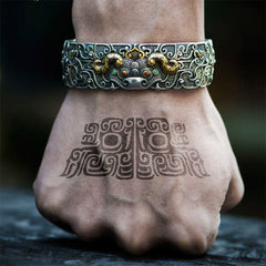 Buddha Stones FengShui Engraving PiXiu Blessing Bracelet Bangle Bracelet BS PiXiu