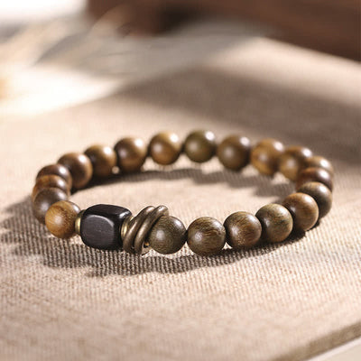 Buddha Stones Tibetan Green Sandalwood Crystal Soothing Peace Bracelet Bracelet BS 1