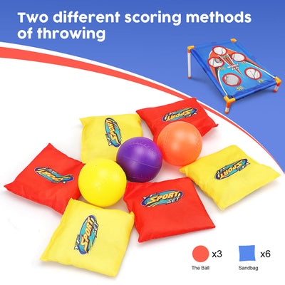 Juego de cornhole portátil Fidtoy para niños, para jugar en interiores y exteriores