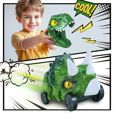 Juguete de coche lanzador de dinosaurios Fidtoy para niños