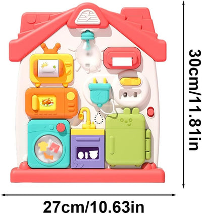 Fidtoy Multifunctional House Busy Board for Babies Sensory Fine Motor Learning Activity Toy Age 6M+