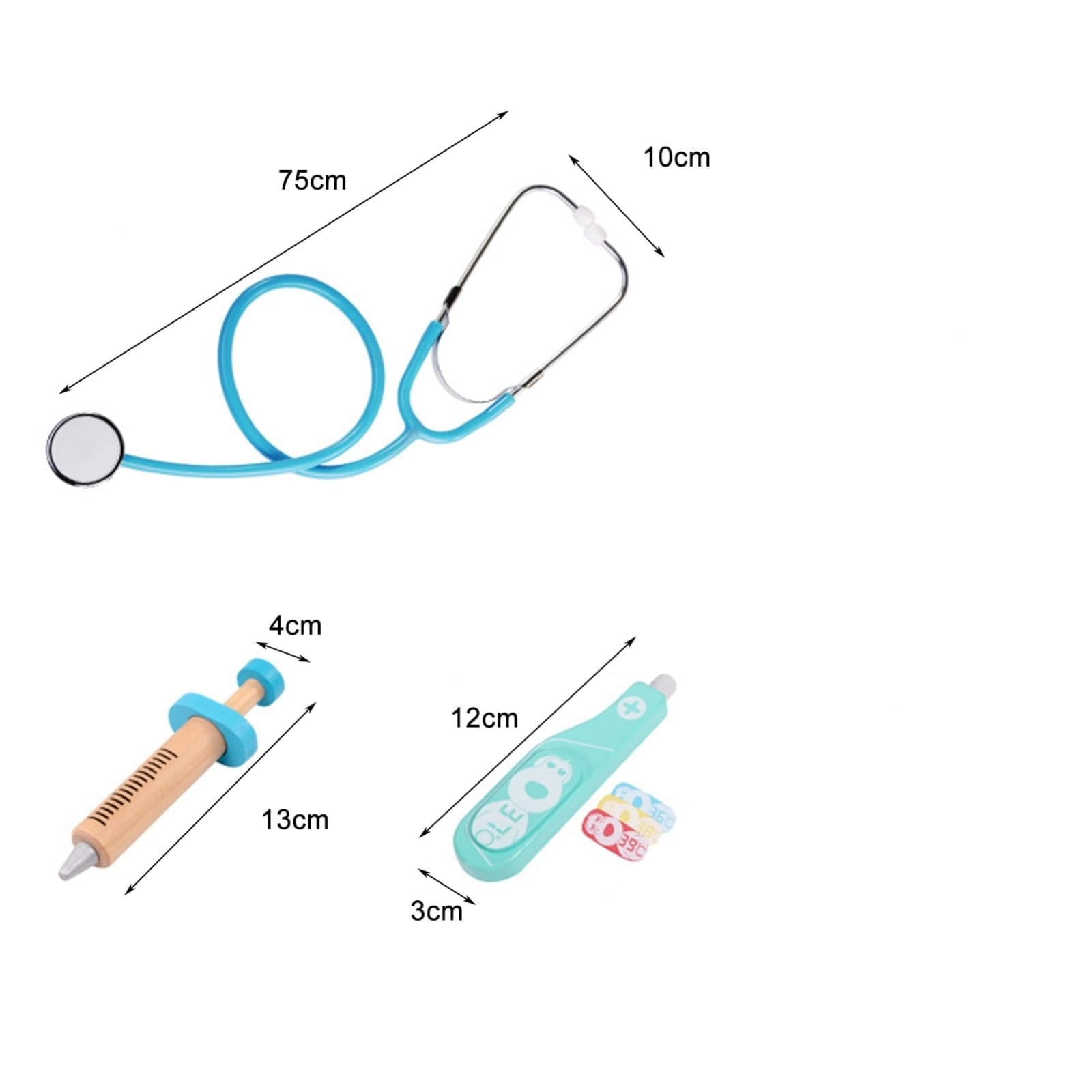 Fidtoy Pretend Play Doctor Medical Tool Kit for Kids Role Play Health Toy with Stethoscope Thermometer Bandages Ages 3+