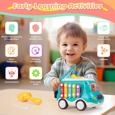 Coche de actividades múltiples 6 en 1 y de aprendizaje - 986