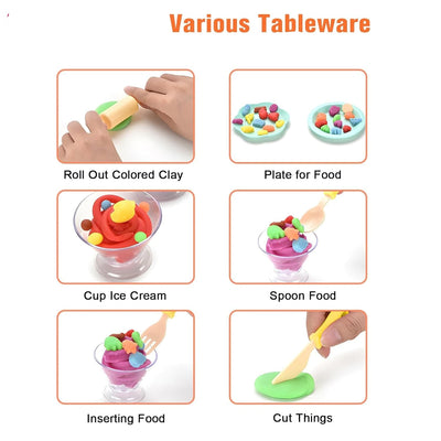 DIY Creative Three Ice cream Play Dough Machine - 001