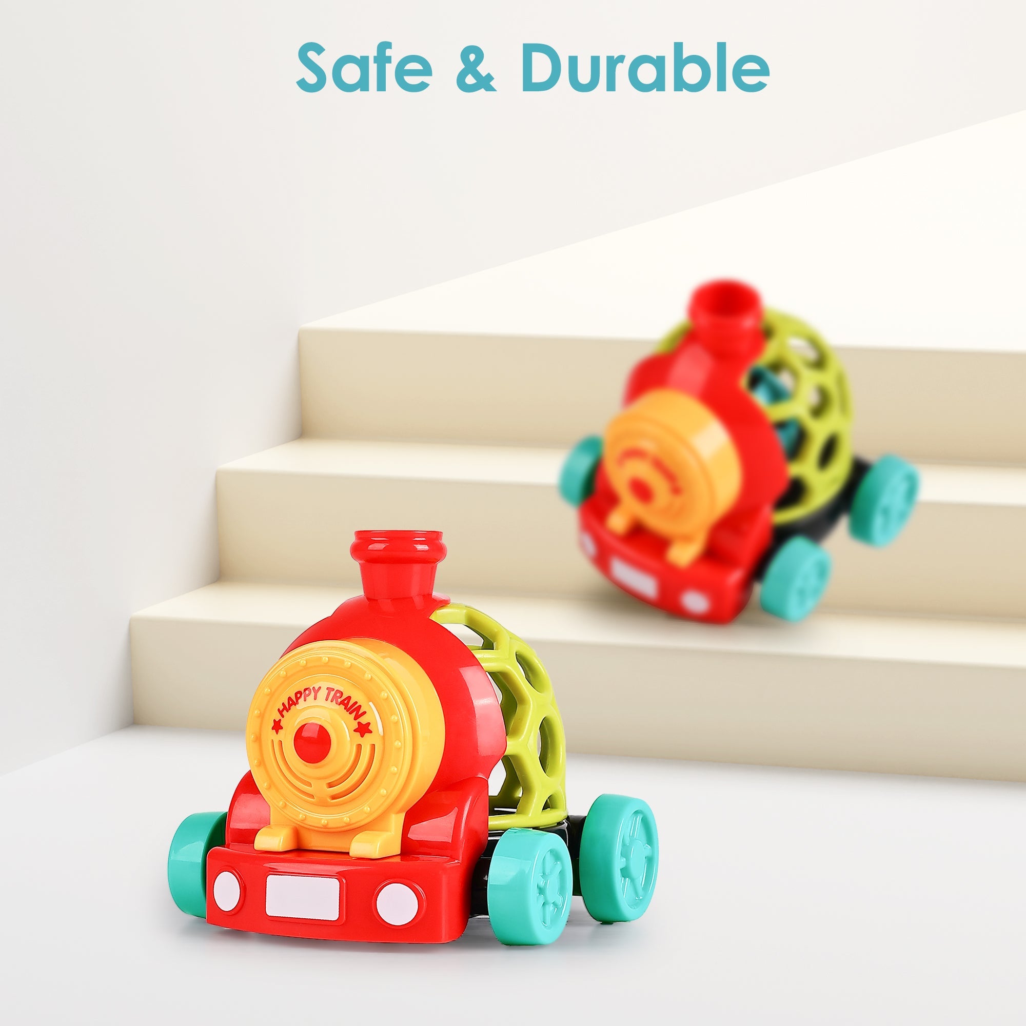 Fidtoy Baby Rattle Roll Train Toy Set for 6-12 Months