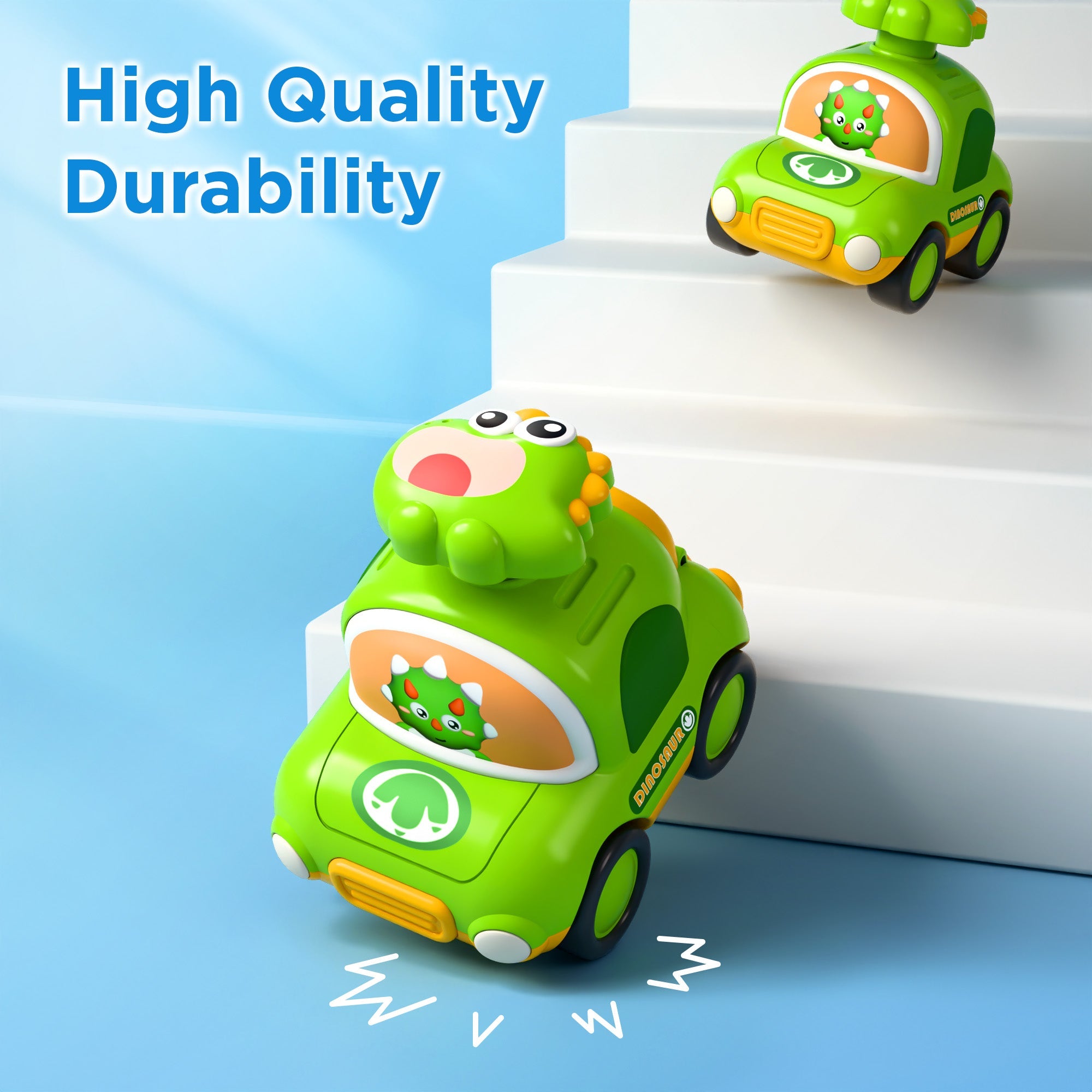 Press to Go Dinosaur Car Toys for Toddlers
