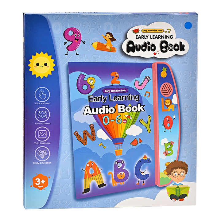 Fidtoy Learning Auditory English Audio Book for Kids Talking Alphabet Number Interactive Learning Toy Ages 2-6