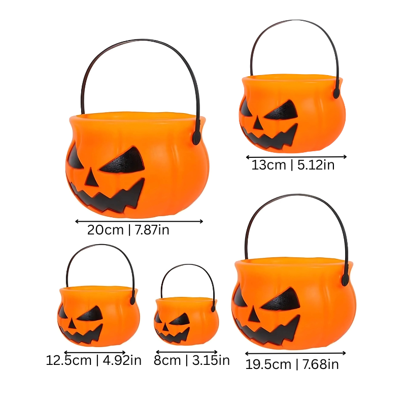 Cesta de calabaza de Halloween – Cubo de dulces para niños de truco o trato