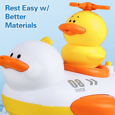 Juego de juguetes de baño Fidtoy Duck con patos rociadores y cabezales de ducha