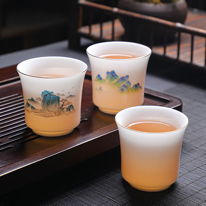 Buddha Stones Mountains Rivers Tree Ceramic Teacup Kung Fu Tea Cup 120ml Cup BS main