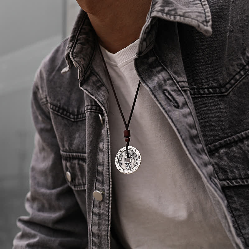 Buddha Stones Bagua Yin Yang Copper Coin Star Balance Energy Necklace Pendant Necklaces & Pendants BS 2