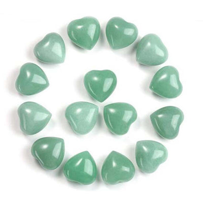 Buddha Stones Natural Amethyst Tiger's Eye Stone Love Decoration Decoration BS Green Aventurine*15pcs