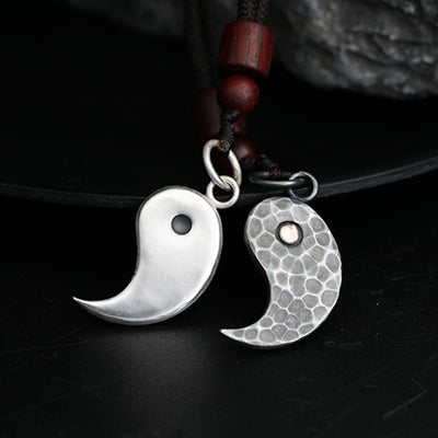 Buddha Stones 990 Sterling Silver Yin Yang Balance Harmony Necklace Pendant (Extra 30% Off | USE CODE: FS30) - image 17