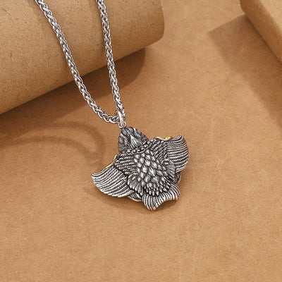 Buddha Stones Tibet Garuda Bird Copper Protection Necklace Pendant Necklaces & Pendants BS 2