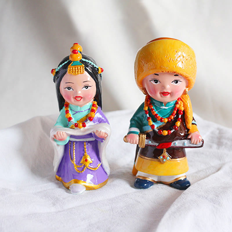 Buddha Stones Hand Painted Tibetan Figures Creative Home Office Car Decoration Ornament Desk Decoration BS 15
