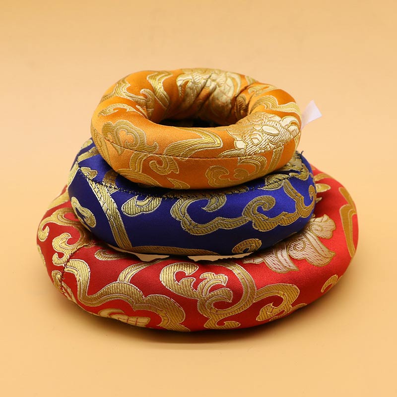 Buddha Stones Tibetan Singing Bowl Handcraft Cushion Decoration - image 0