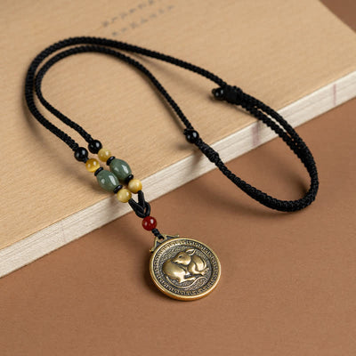 12 Chinese Zodiac Blessing Wealth Fortune Necklace Pendant Necklaces & Pendants BS Rat