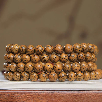 Buddha Stones 108 Mala Beads Bodhi Seed Red Agate Auspiciousness Bracelet Mala Bracelet BS 2