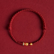 Foviel 925 Sterling Silver Handmade Koi Fish Wealth Success Braided Rope Bracelet
