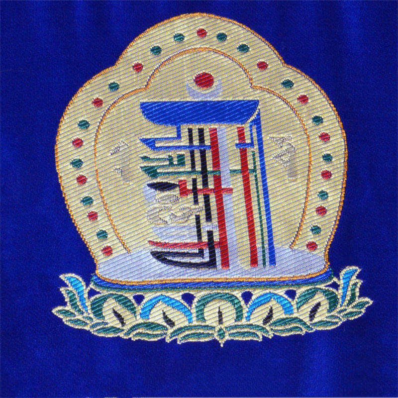 Prayer Altar Mat Man-Bcu Kalachakra Healing Meditation Jacquard Mat - image 14