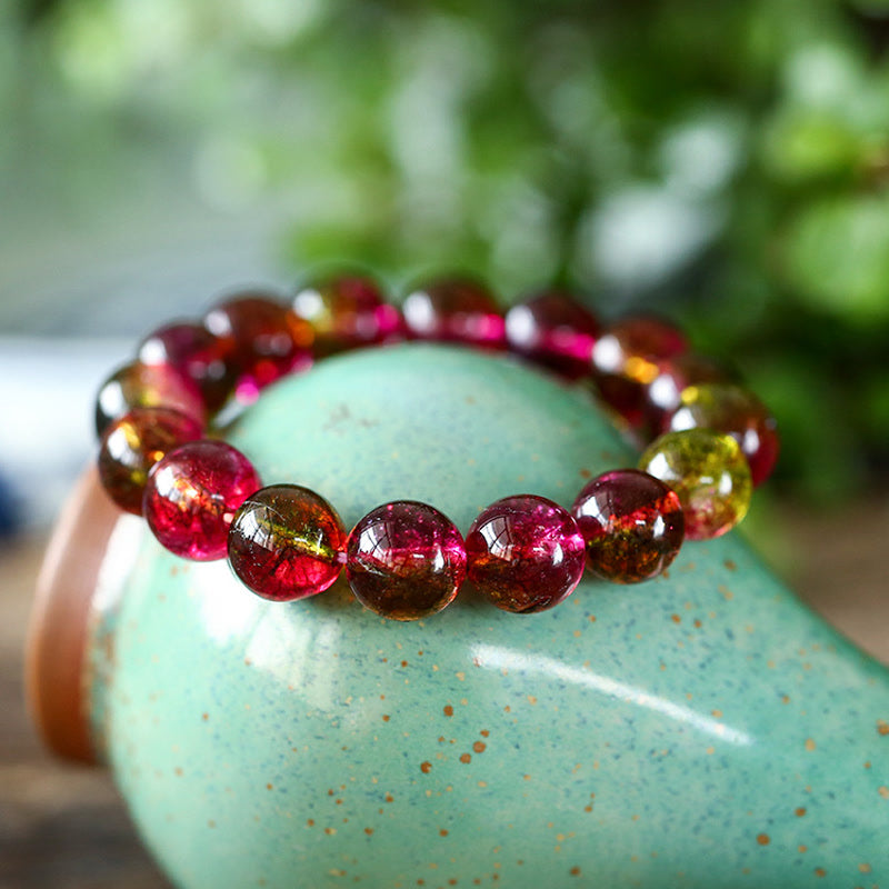 Buddha Stones Natural Tourmaline Love Wisdom Bracelet Bracelet BS 12mm