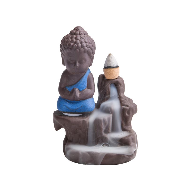 Buddha Stones  Backflow Smoke Fountain Ceramic Blessing Incense Burner Decoration Decorations Incense Burner BS 12
