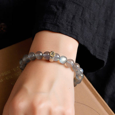 Buddha Stones 12 Chinese Zodiac Moonstone Calm Love Bracelet Bracelet BS 3