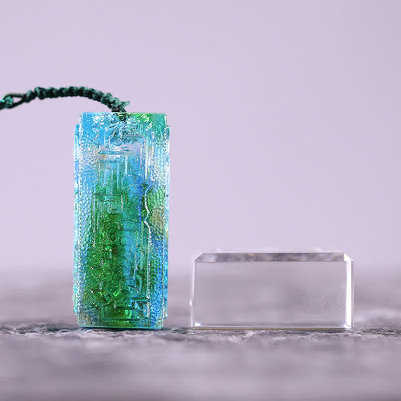 Buddha Stones Feng Shui Handmade Liuli Crystal Art Piece Home Office Decoration Decorations BS 9