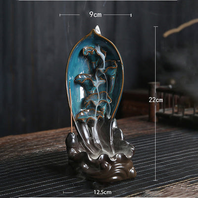 Buddha Stones Waterfall Incense Burner Backflow Incense Holder Incense Burner BS 9