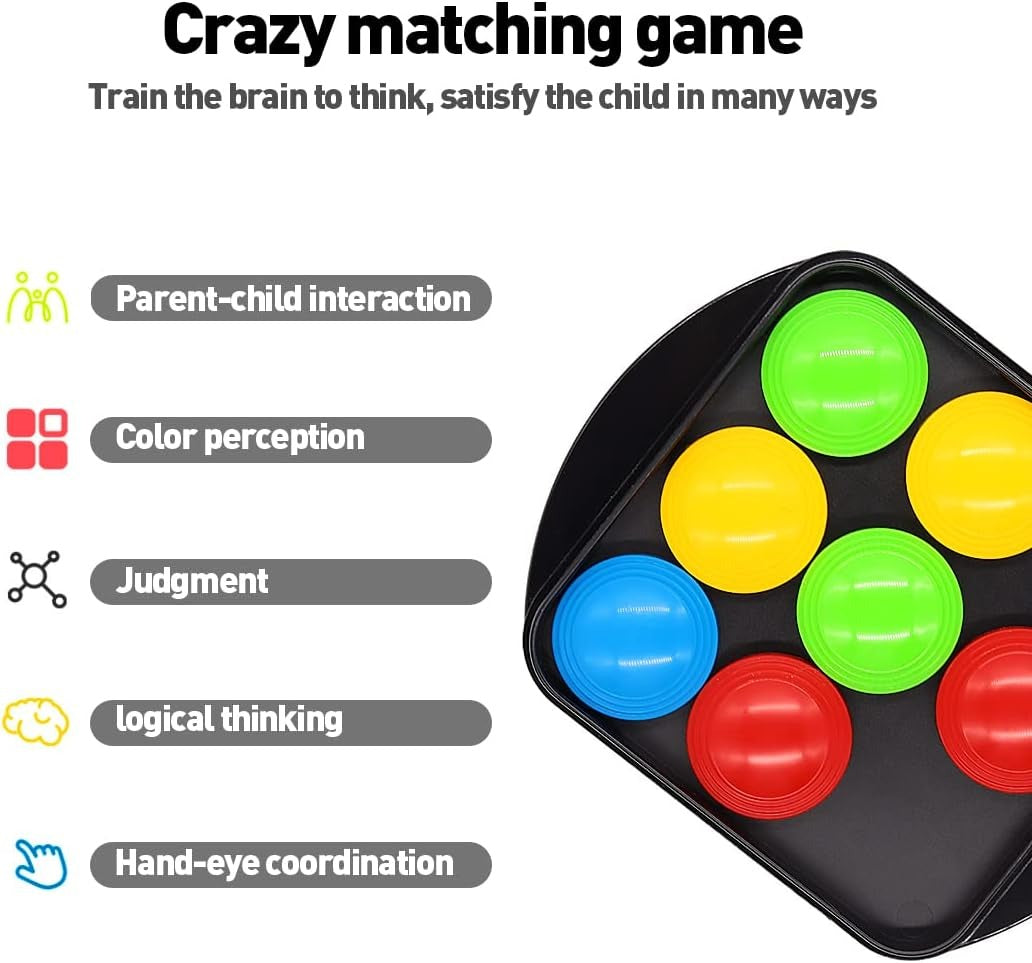 Fidtoy Push the Ball Quickly Pattern Multiplayer Game for Kids Fast Color Matching Board Game Logic Thinking Toy Ages 3-8