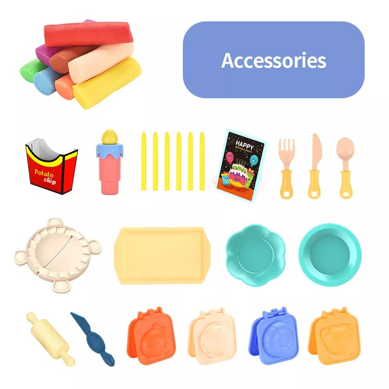 DIY Delicious Burger & Cake Clay Machine Set - 002