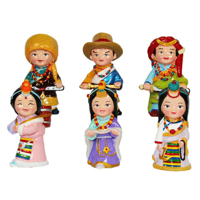 Buddha Stones Hand Painted Tibetan Figures Creative Home Office Car Decoration Ornament Desk Decoration BS 30