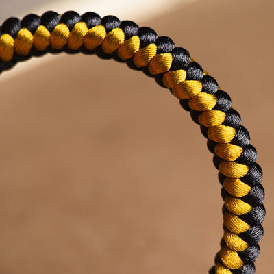Buddha Stones Handmade Tibetan Black Gold Dragon Scale Rope Om Mani Padme Hum Purity Bracelet Bracelet BS 5