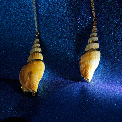 Buddha Stones Natural Shankha Conch Shell Seashell Lucky Necklace Pendant Necklaces & Pendants BS 13