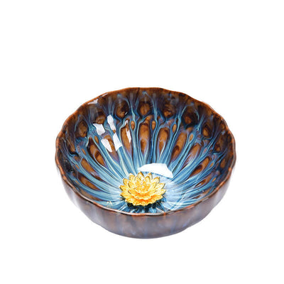 Buddha Stones Lotus Peacock Dragon Phoenix Koi Fish Ceramic Teacup Inlaid Tea Cups 120ml - image 10