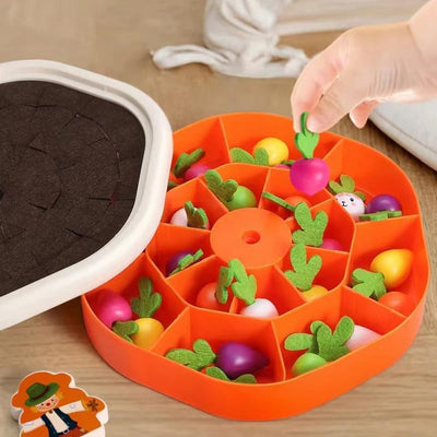 Fidtoy Radish Farm Carrot Pulling Memory Game for Kids