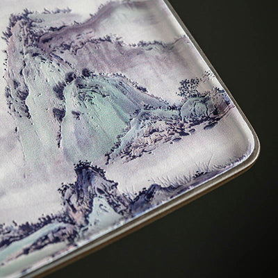 Buddha Stones Mountain Lake Flower Leaf Healing Ceramic Plate Tray Stick Incense Burner Decoration Incense Burner BS 9