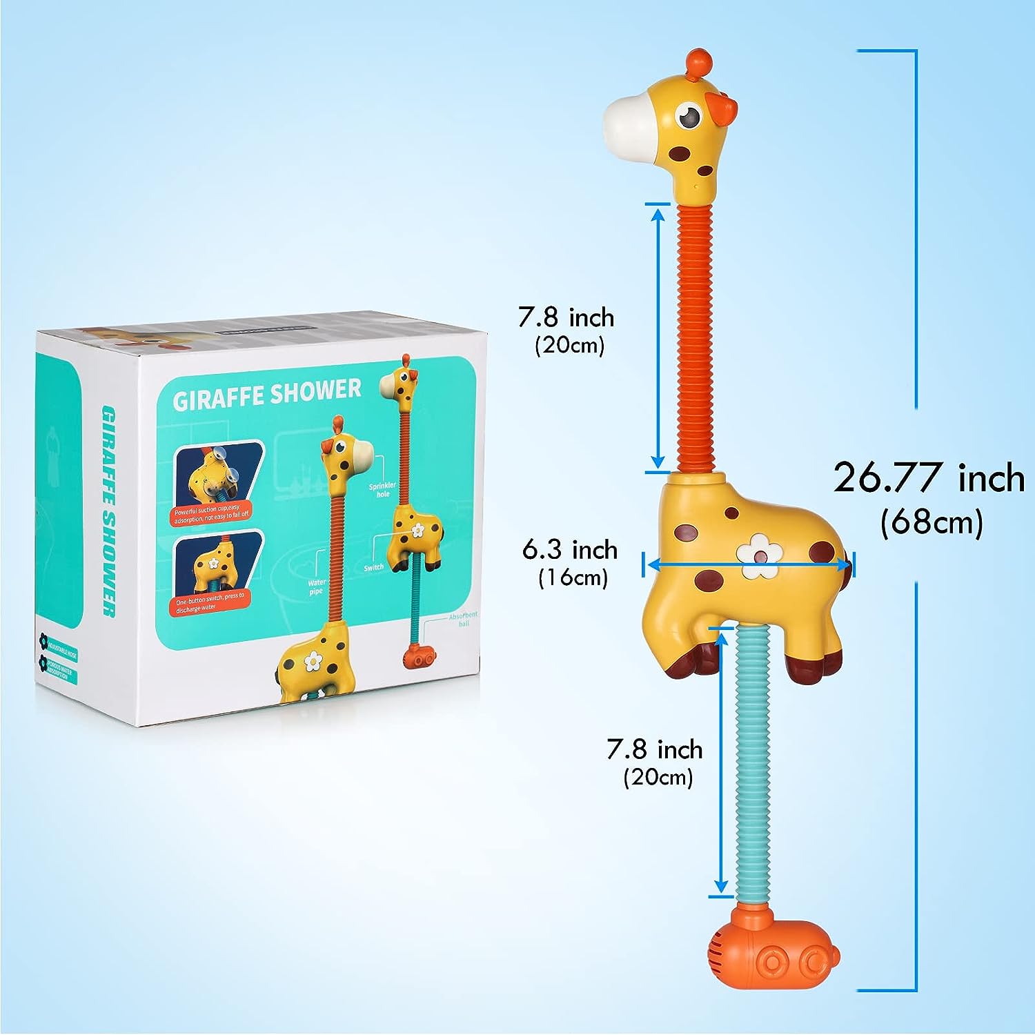Bath Giraffe™ - Giraffe spetterpret - Badsproeier douchekop