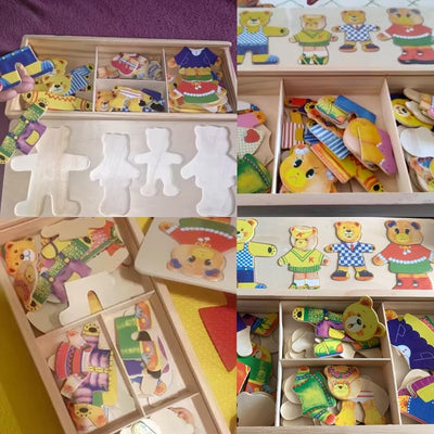 Tableau de change magnétique en forme d'ours - 24 ensembles
