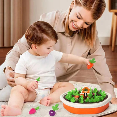 Fidtoy Radish Farm Carrot Pulling Memory Game for Kids