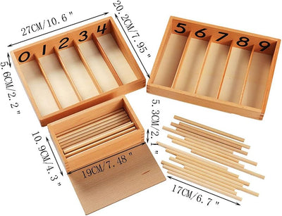 Juguete de conteo Montessori Fidtoy Spindle Box para matemáticas tempranas